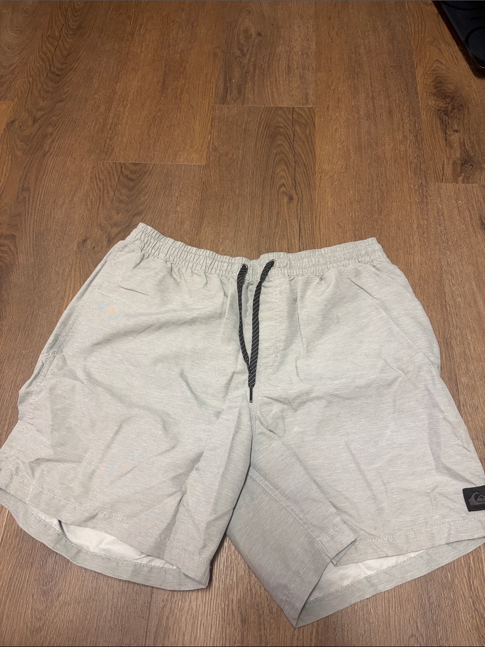 Quiksilver Light Gray Elastic Waist Hybrid Shorts